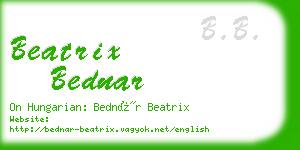 beatrix bednar business card